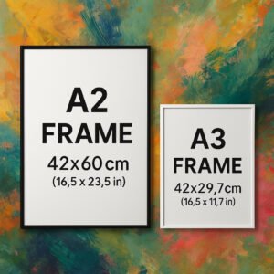 กรอบรูปแขวนผนัง A2 42x60 ซม. และ A3 29.7x42 ซม. ใส่ได้ทั้งแนวตั้ง แนวนอน ดีไซน์สวย งานคุณภาพ